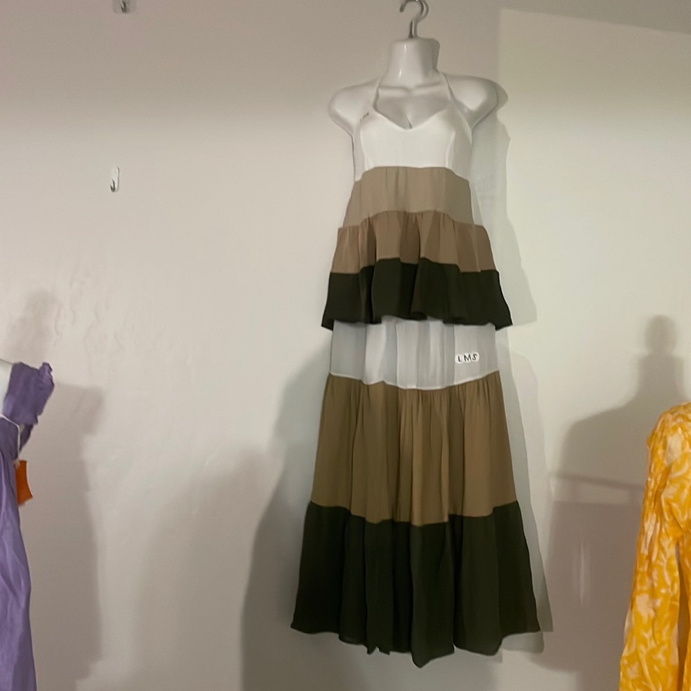 Top and Long Skirt. Made in Italy. Boho-Chic. Linen/poly.